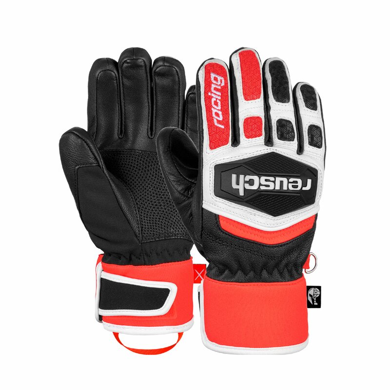 Reusch Worldcup Warrior GS Junior Handschuhe black/white/fluo red, 59